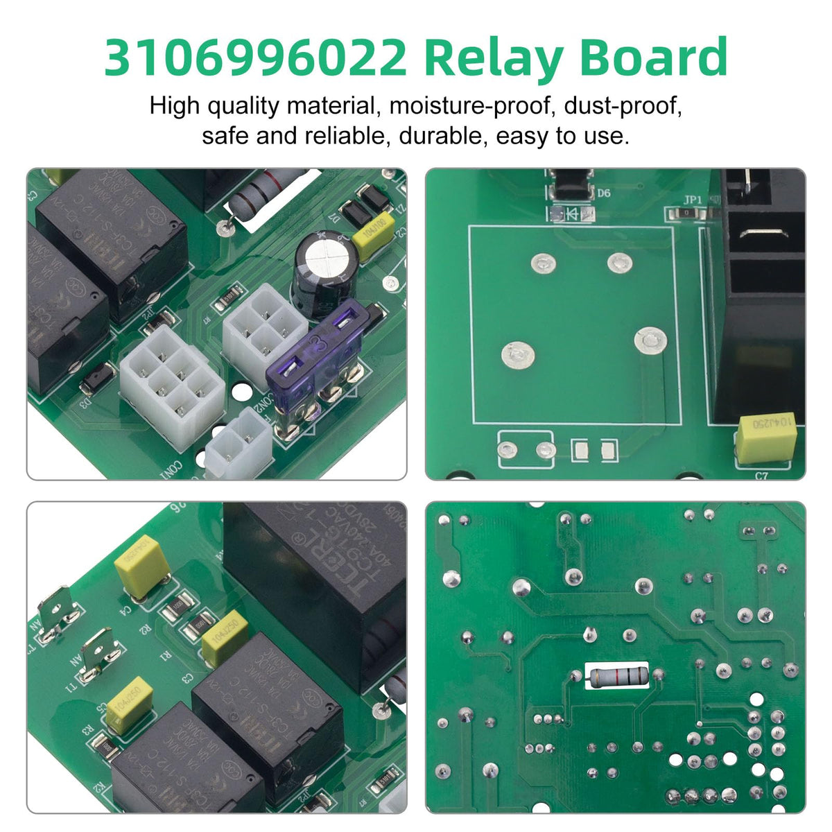 folosem green PCB surface texture indicating moisture-resistant and flame-retardant finish