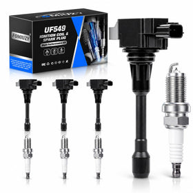 FOMIUZY front packaging showing complete coil and spark plug kit, ready to install