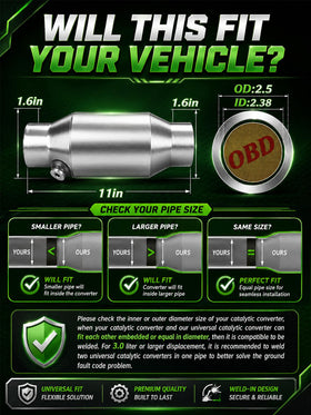 FOMIUZY converter installed under vehicle improving exhaust flow