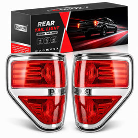 FOMIUZY front view taillight assembly showing exact OEM-style fit and clean finish