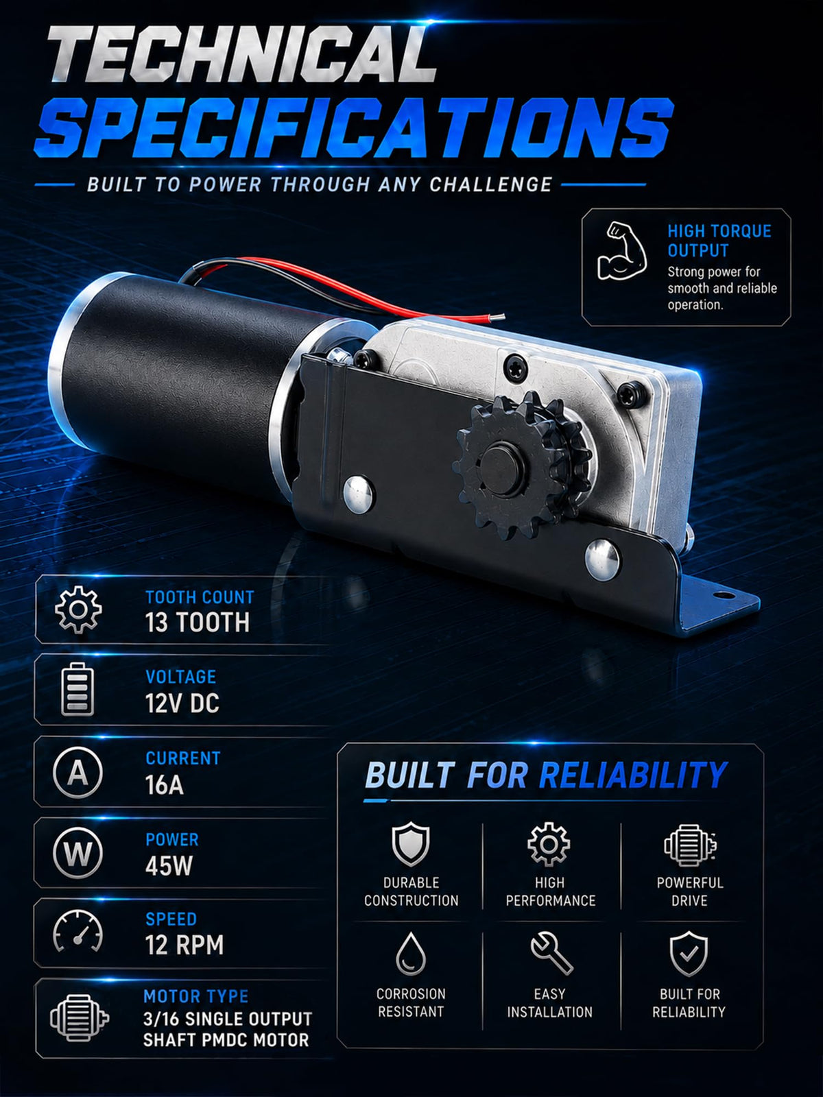FOMIUZY motor installed in RV slide-out demonstrating improved push performance