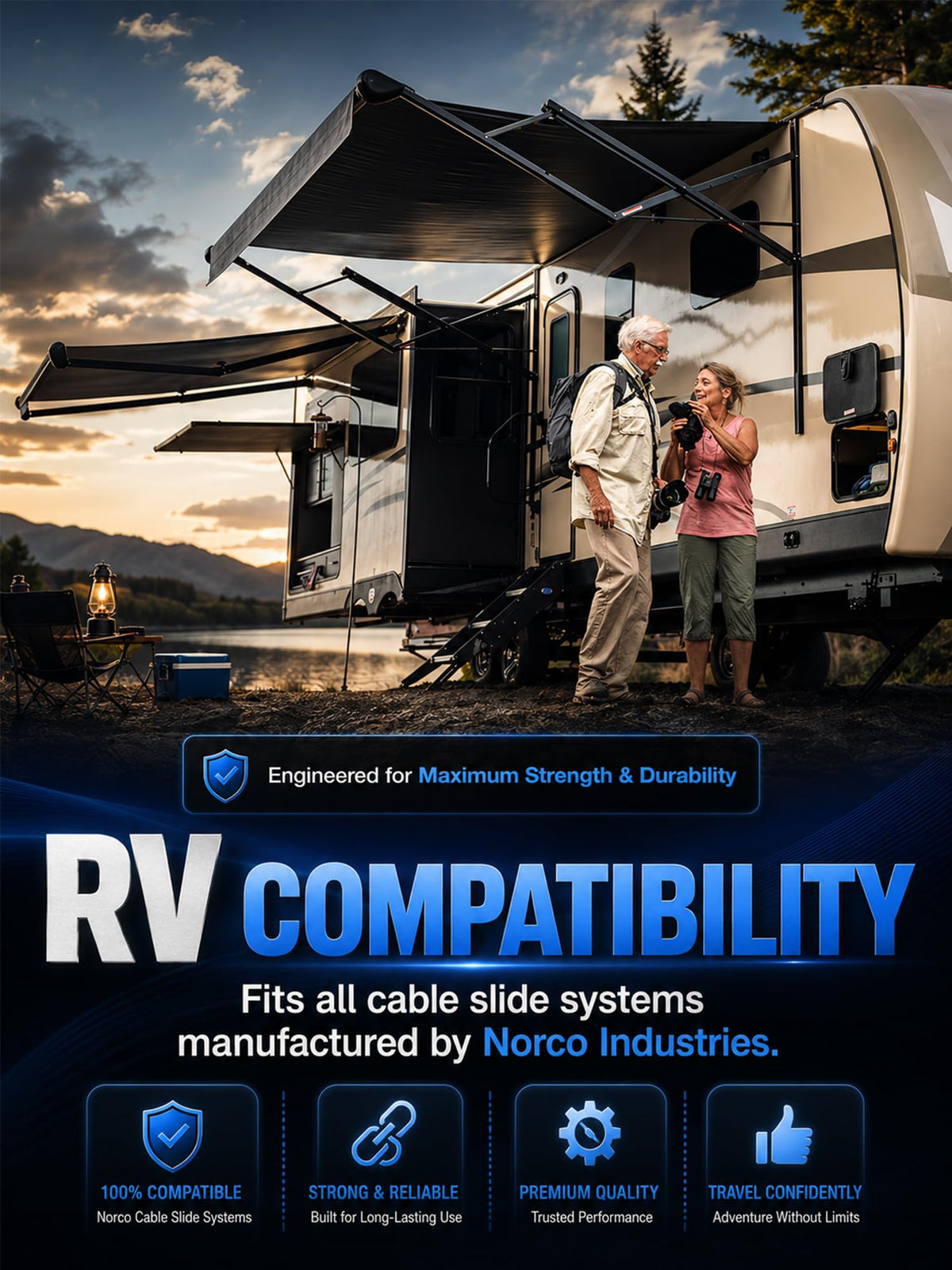 FOMIUZY technician repairing RV slide illustrating faster field repairs benefit