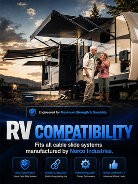 FOMIUZY technician repairing RV slide illustrating faster field repairs benefit