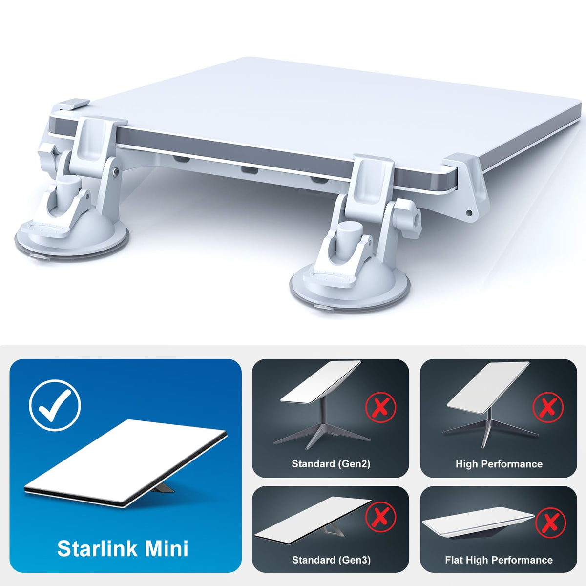 FONKEN side profile of mount illustrating low-profile design and stability