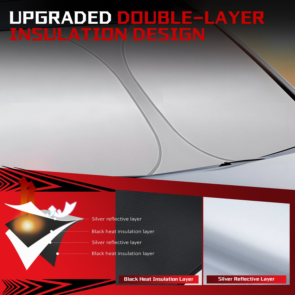 Fonowka installed on RAV4 windshield demonstrating full coverage benefit