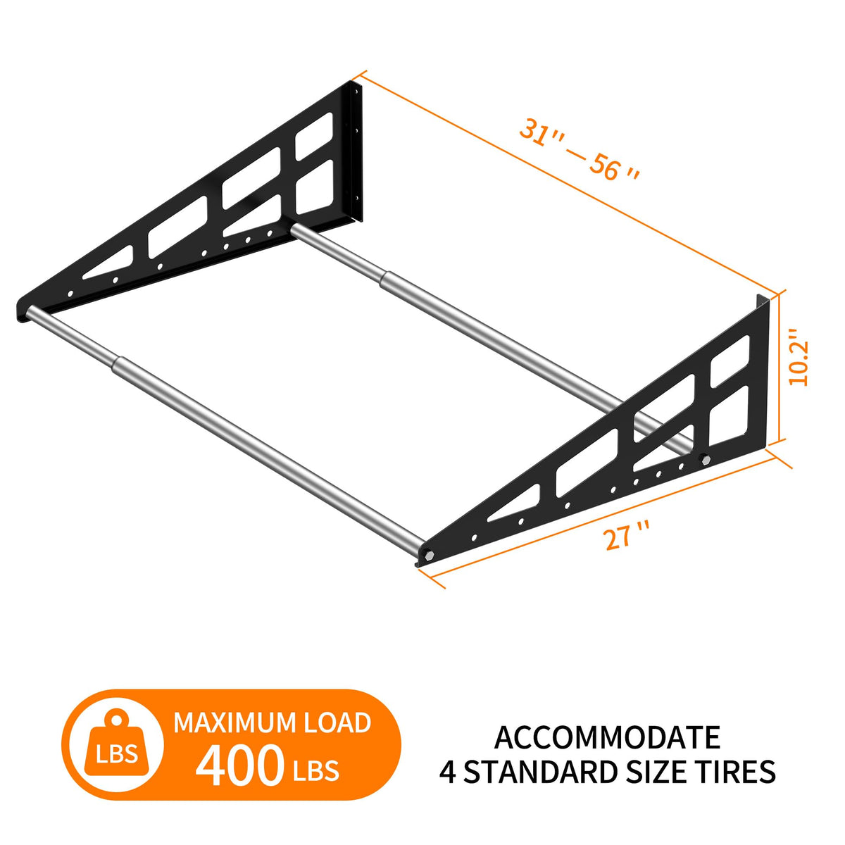 Foozet textured powder-coated bracket close-up protecting garage walls