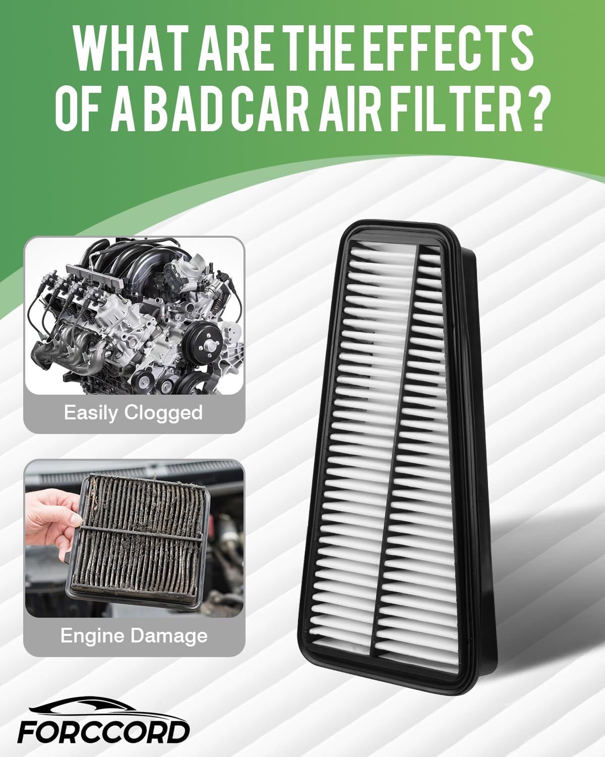 Forccord filter installed in a Toyota engine bay demonstrating direct OEM-style fitment