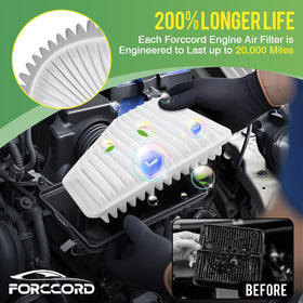 Forccord filter installed in Toyota engine bay demonstrating easy OE-style replacement