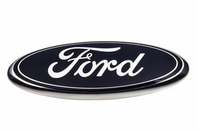 Ford emblem beside ruler displaying 9-inch size for accurate scale verification
