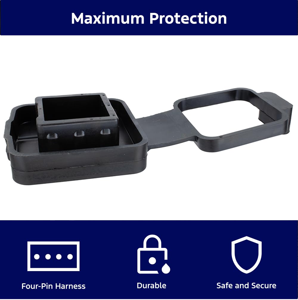 Ford hitch cover close-up of EPDM rubber texture for durable protection