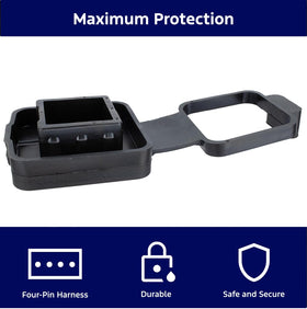 Ford hitch cover close-up of EPDM rubber texture for durable protection
