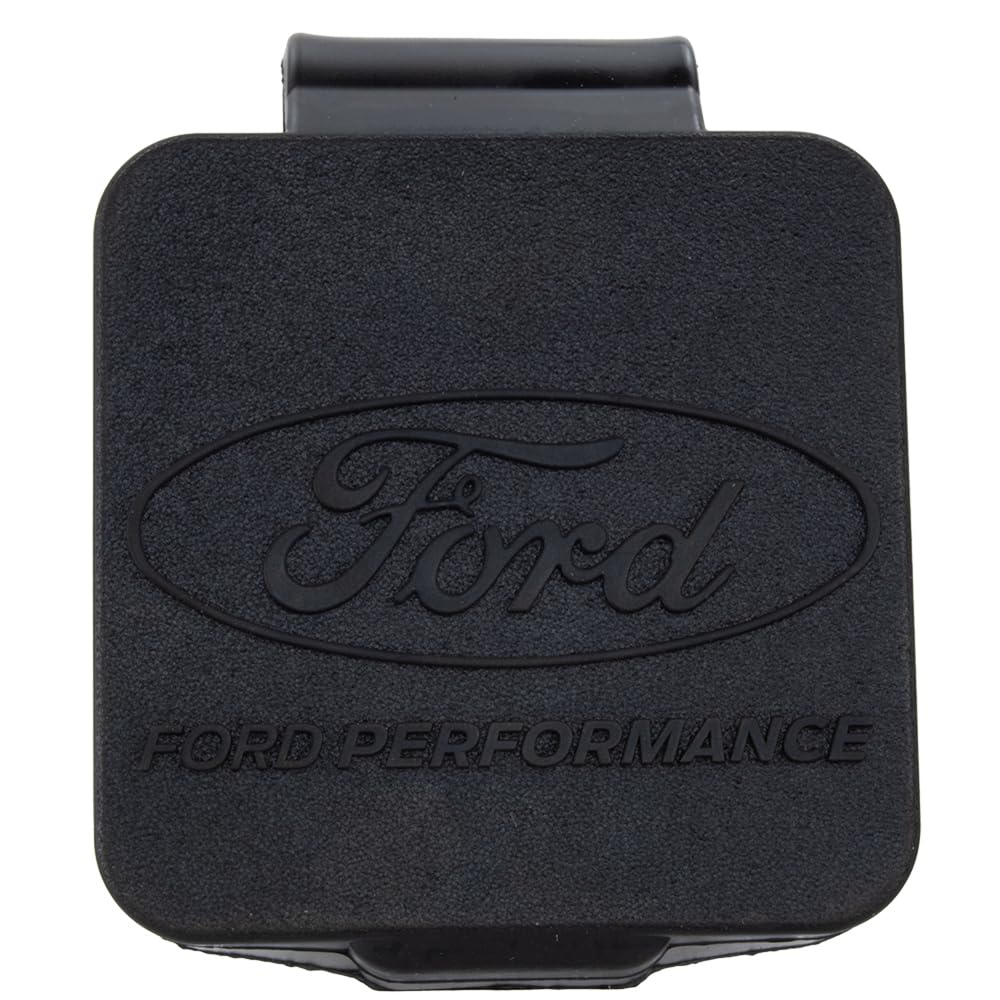 Ford hitch cover front view showing Ford Oval branding and clean finish