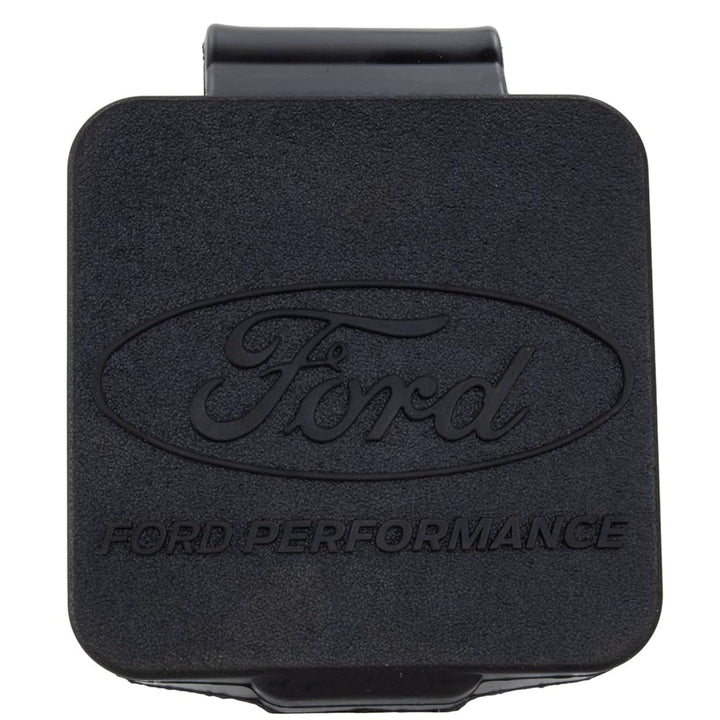 Ford hitch cover front view showing Ford Oval branding and clean finish