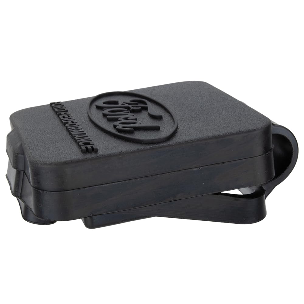 Ford hitch cover beside ruler to show two-inch receiver scale and fit