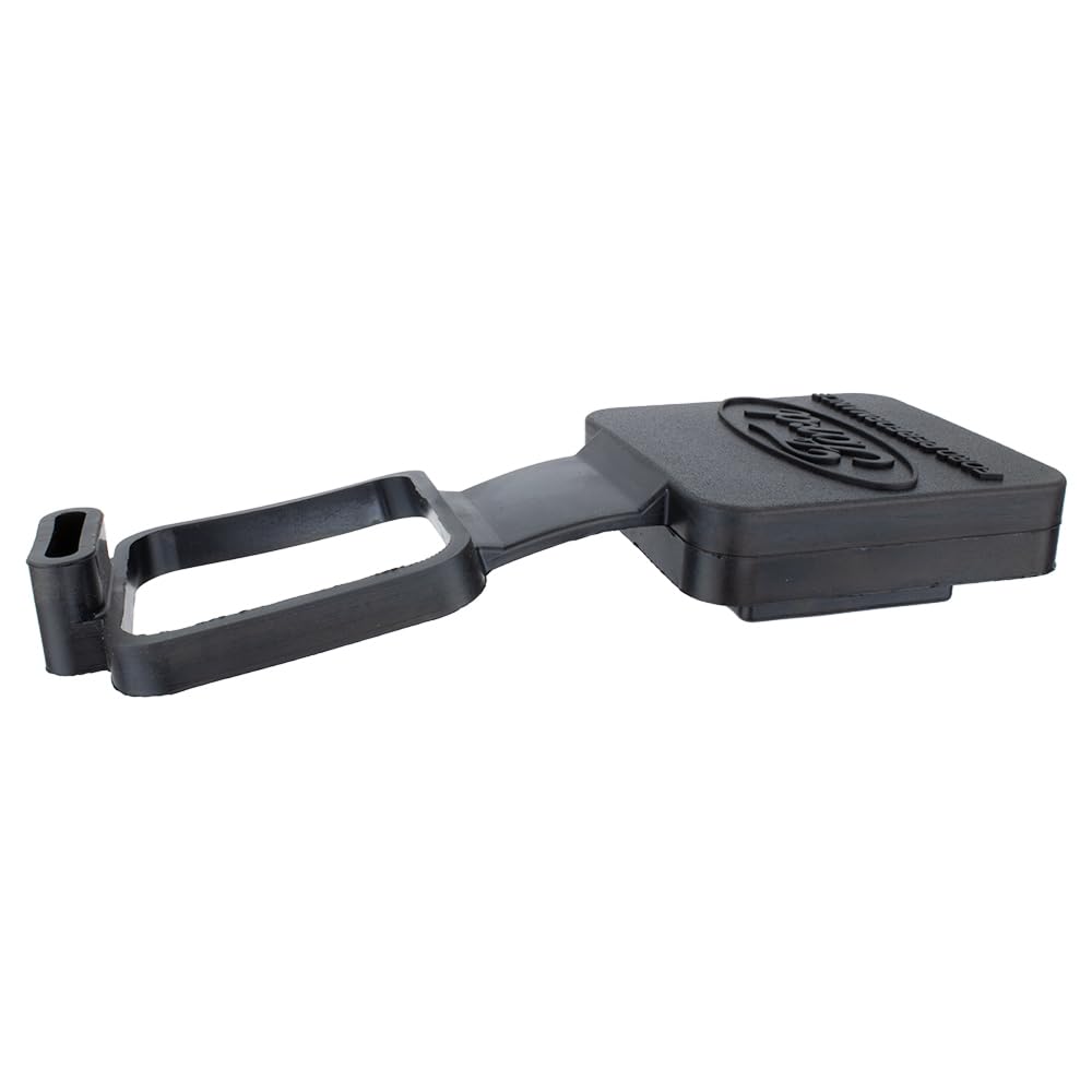 Ford hitch cover side profile demonstrating snug two-inch fit for receivers