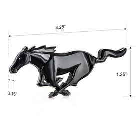 Ford Pony emblem side profile highlighting low-profile design and durability