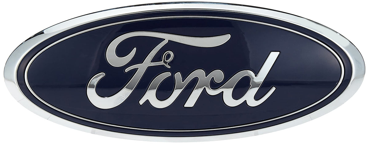 Ford nameplate close-up texture revealing finish quality and durable appearance