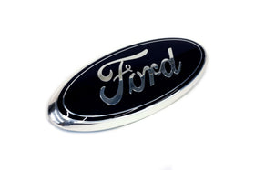 Ford nameplate side profile highlighting edge detail and low-profile design