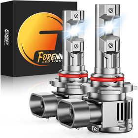 FORENNER 9012 front view showing twin bulbs and clean fit, improving visibility