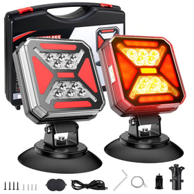 FORENNER front view compact tail light showing clear lens and bright LEDs for visibility