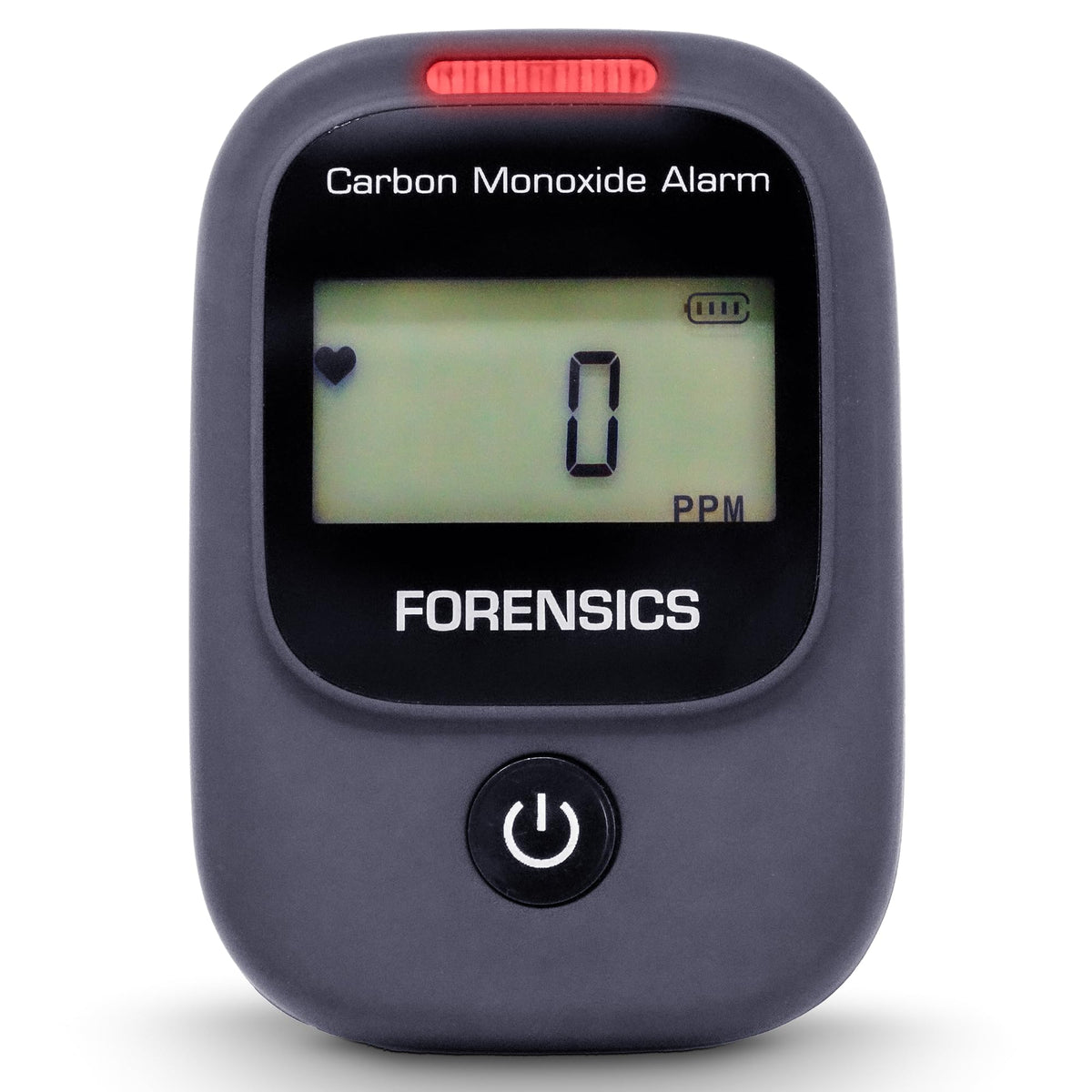 FORENSICS DETECTORS FD front view showing compact alarm and clear labeling for quick identification