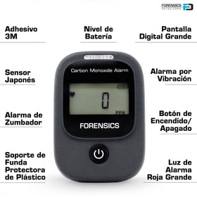 FORENSICS DETECTORS FD LED and buzzer detail showing bright lights and loud alert for clear warnings