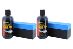 FOREVER BLACK front packaging showing two 8 fl. oz. bottles and benefits