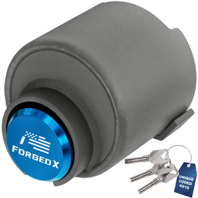 FORGEDX front view on 2-5/16-inch coupler shows secure fit and deterrence