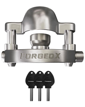 FORGEDX front view of locked trailer lock showing secure fit
