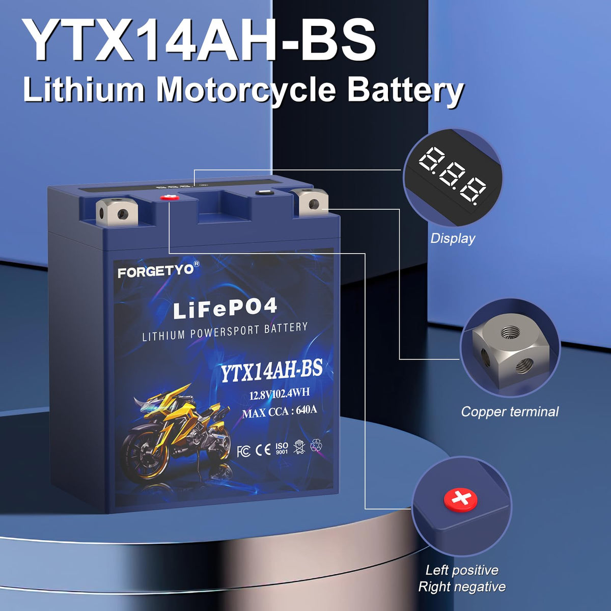 Forgetyo battery installed in an ATV illustrating easier handling and weight savings