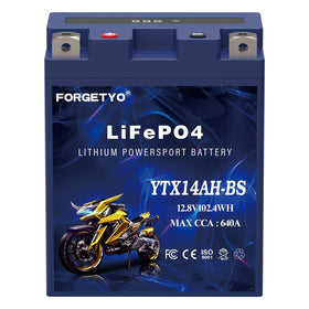 Forgetyo battery in a rider lifestyle scene emphasizing long-cycle ownership value