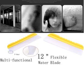 Forgrace squeegee beside hand showing scale and ergonomic comfortable size