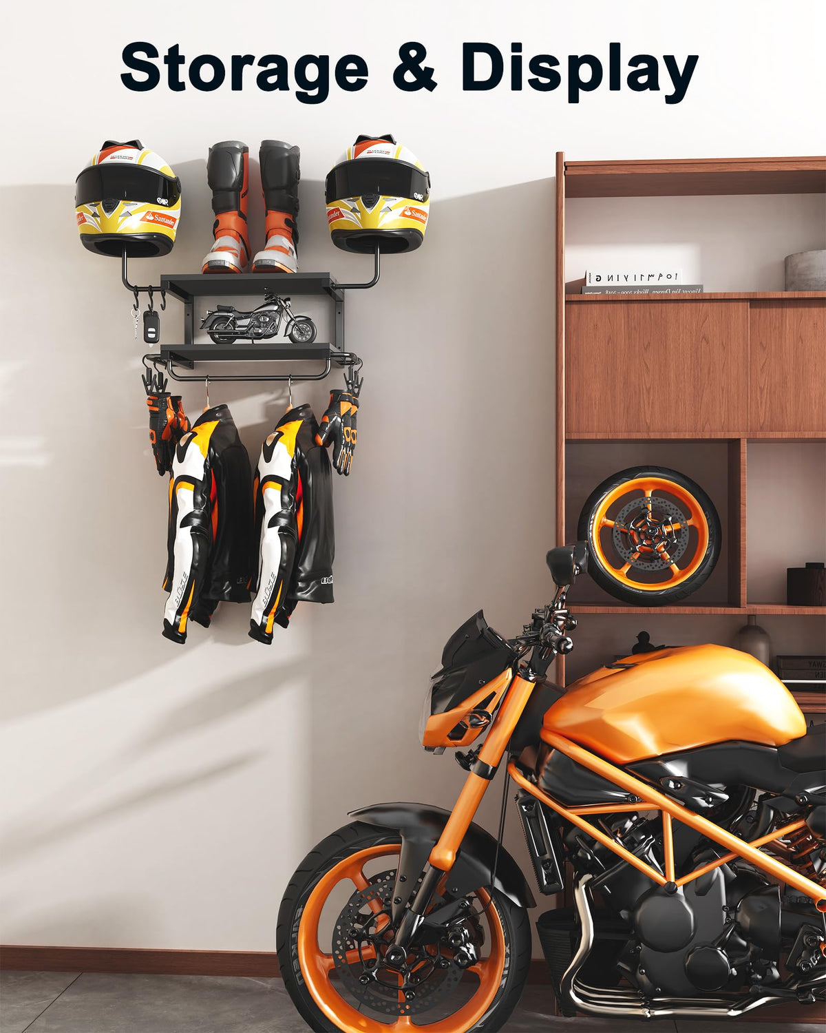 Forjarn side profile with jackets hanging to show heavy-duty storage