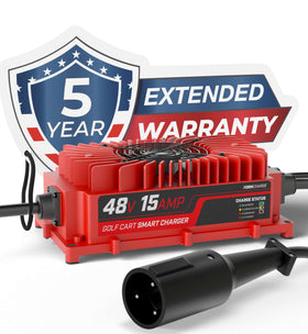 FORM 48V charger front view showing compact design and benefits of portability