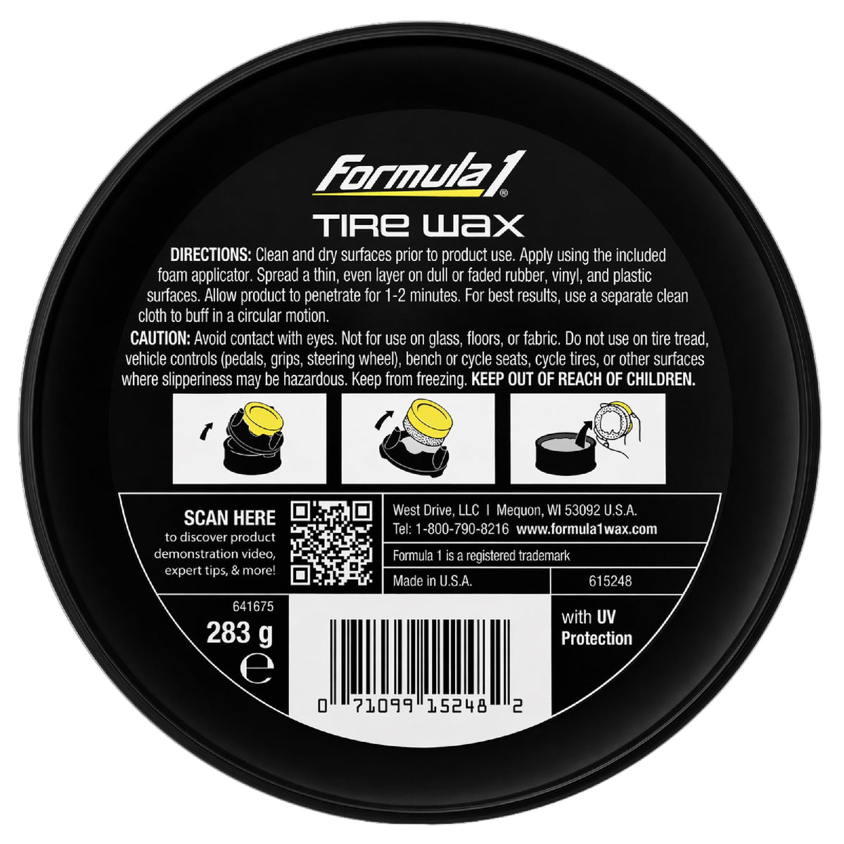 Back label of Formula 1 showing directions and ingredients for safe, informed use