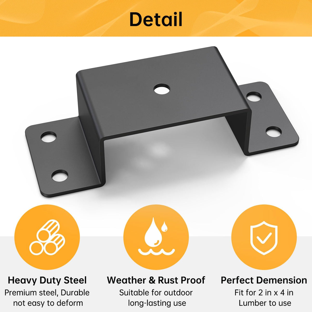 FOROIRON bracket holding a 2x4 lumber stake for flexible cargo containment