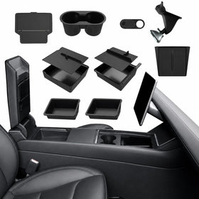 Foronetry front view center console kit showing organized compartments and neat layout