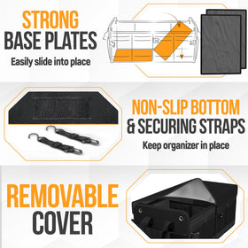FORTEM collapsed flat under seat highlighting space-saving convenience