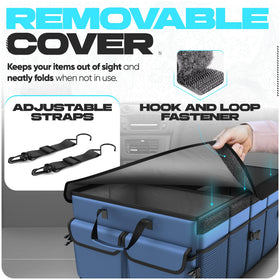 FORTEM folded collapsed organizer for compact storage and easy portability benefit