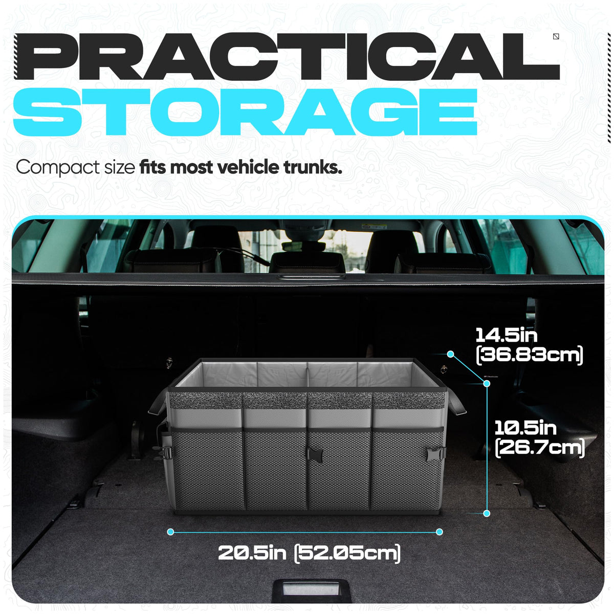 FORTEM open compartments filled with groceries and tools showing organized storage