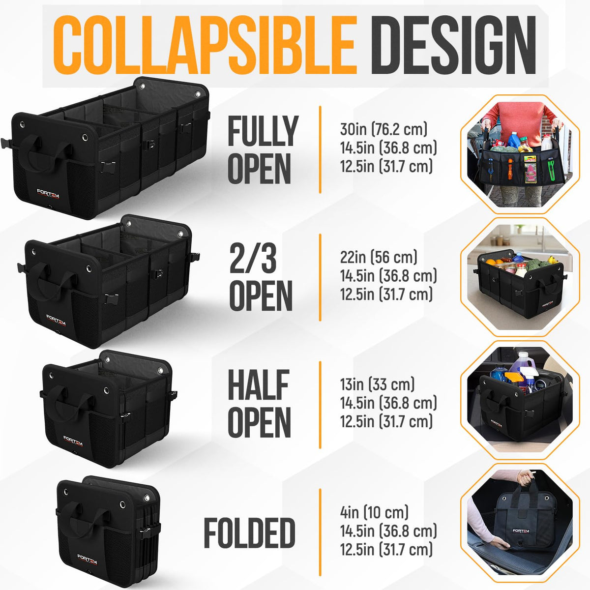 FORTEM two units connected with interlocking buckles to expand organized storage