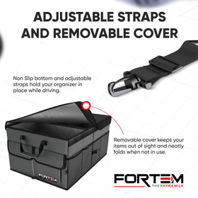 FORTEM folded flat demonstrating compact storage and space-saving benefit