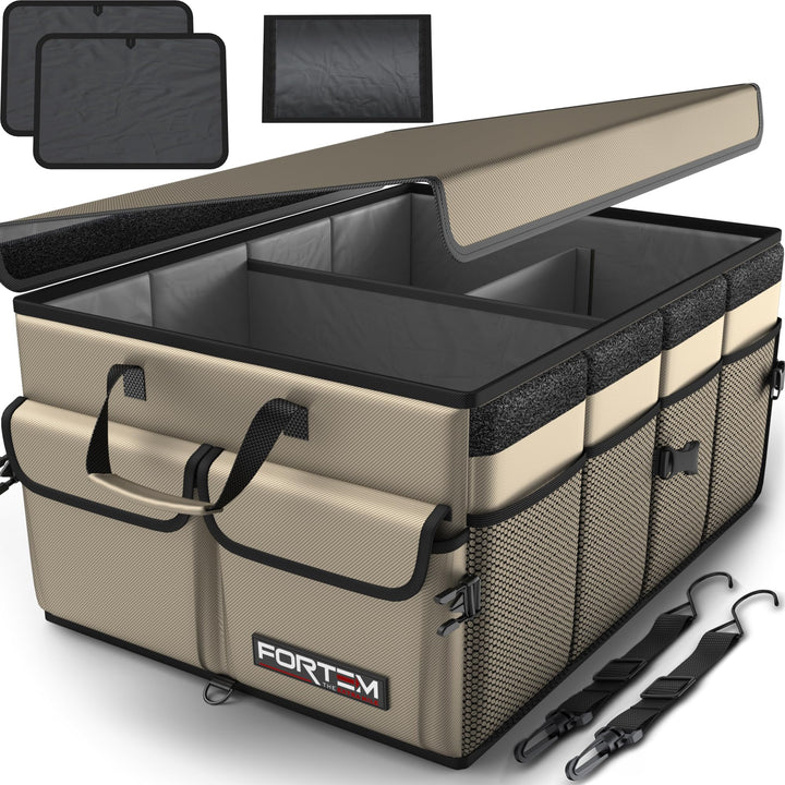 FORTEM front view showing box design and secure lid for organized storage