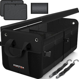 FORTEM front view showing organized compartments and durable construction benefit trunk order