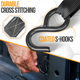 FORTEM S-hook detail with coating protecting vehicle finish and resisting rust