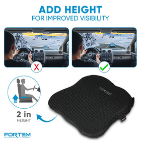 FORTEM cushions in vehicle during road trip illustrating breathable comfort
