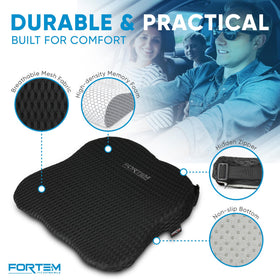 FORTEM memory foam cutaway demonstrating dense supportive layers