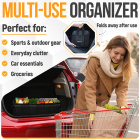 FORTEM secured in trunk with adjustable straps and metal hooks to prevent sliding