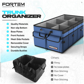 FORTEM size comparison in trunk showing scale and space-saving benefit