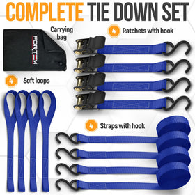 FORTEM straps neatly stored in pouch for compact storage and tangle-free transport